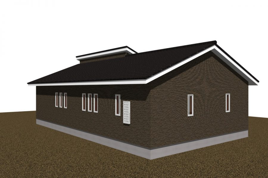 北西面（パース図）<br />
