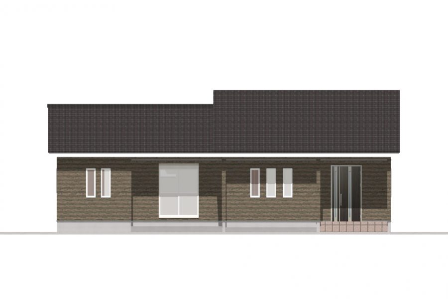 南面（立面図）<br />
