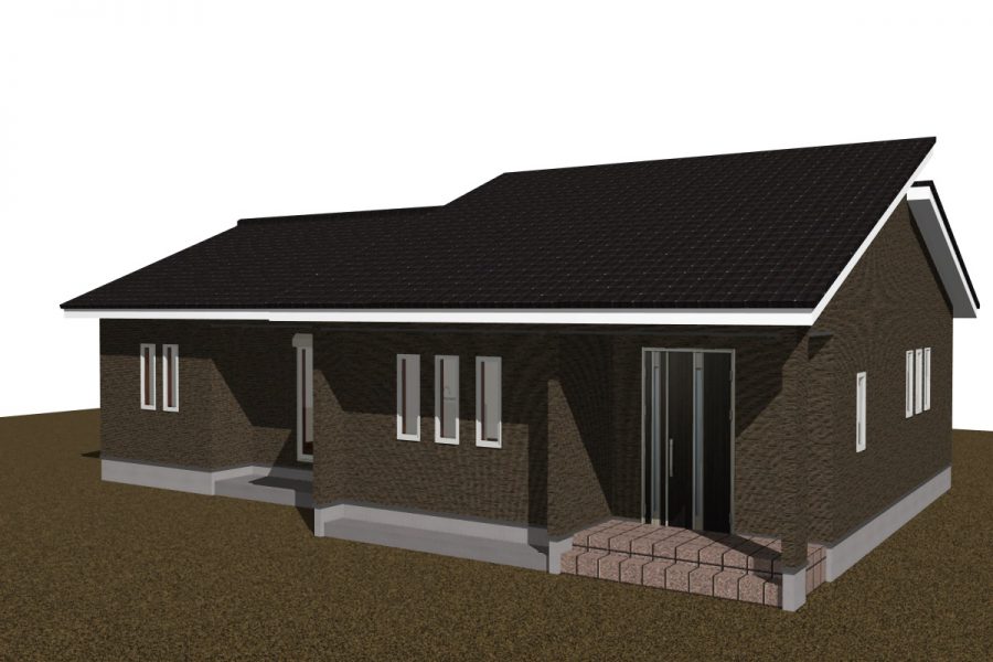 南東面（パース図）<br />
