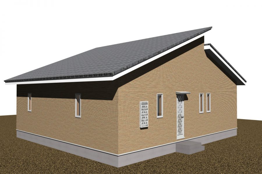 北西面（パース図）<br />
