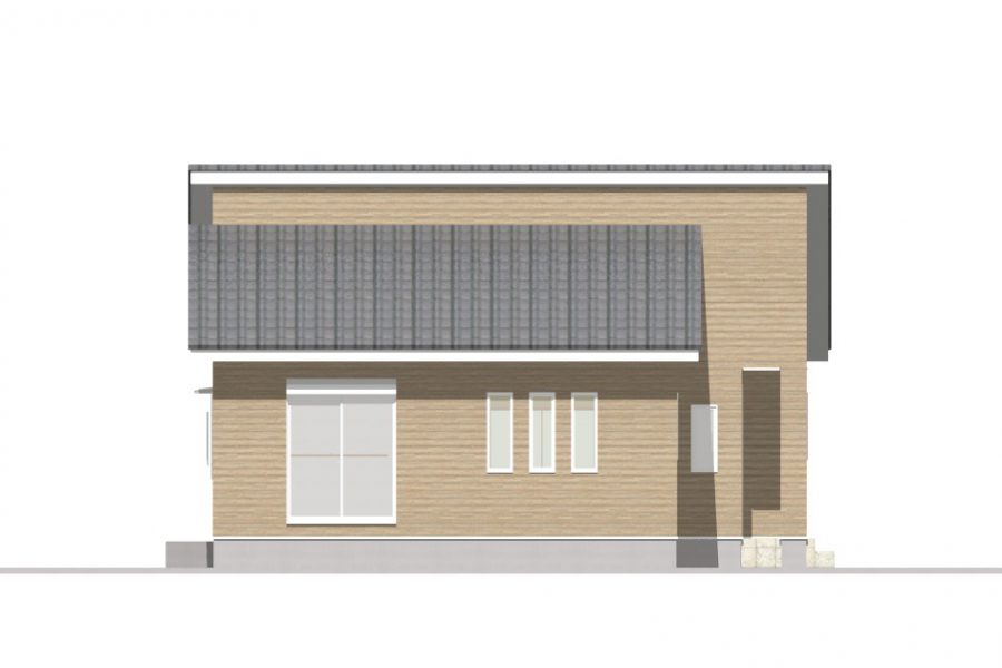 南面（立面図）<br />
