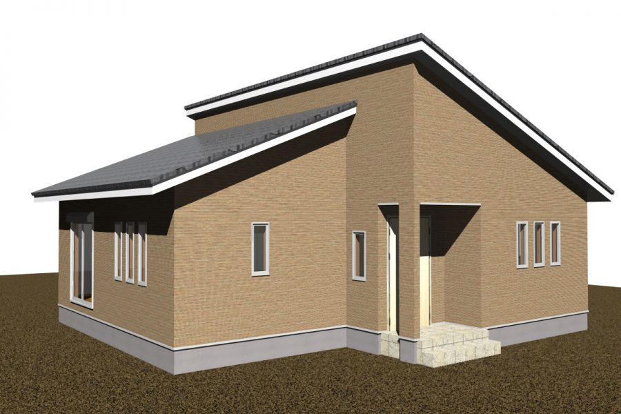 南東面（パース図）<br />
