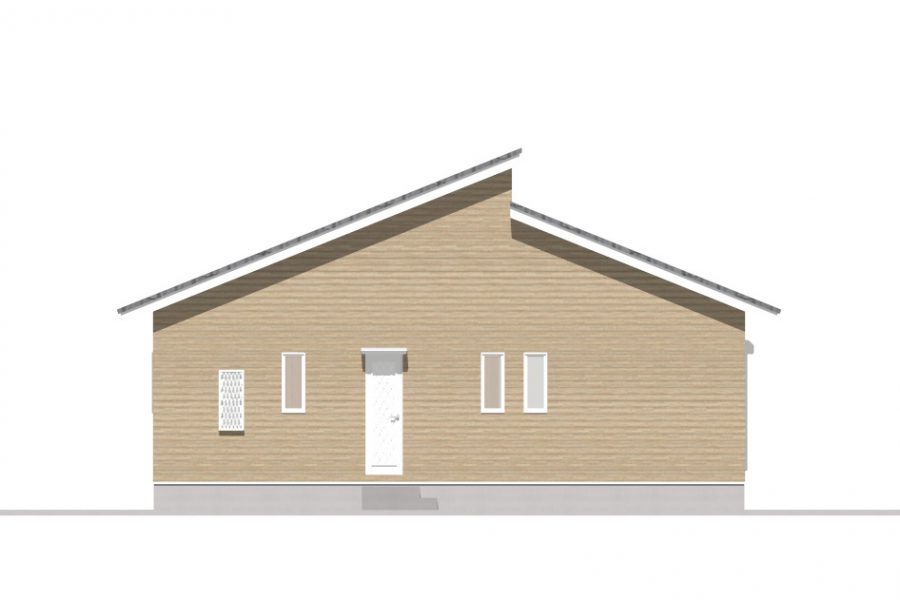 西面（立面図）<br />
