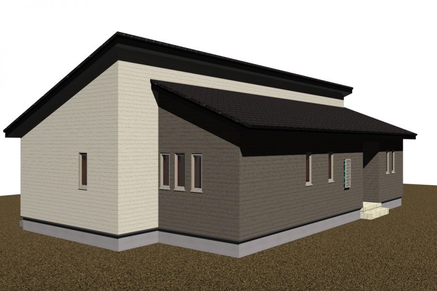 北東面（パース図）<br />
