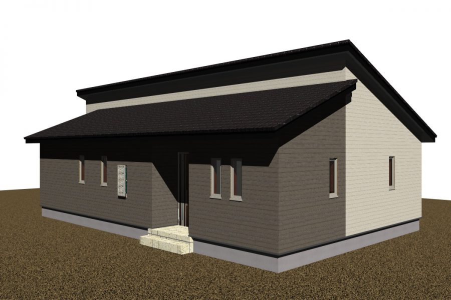 北西面（パース図）<br />
