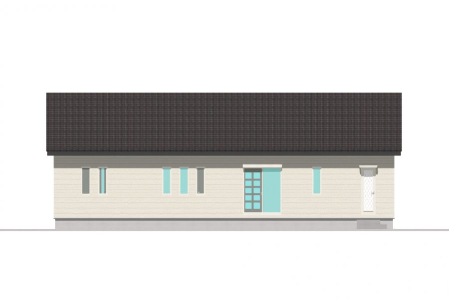 南面（立面図）<br />
