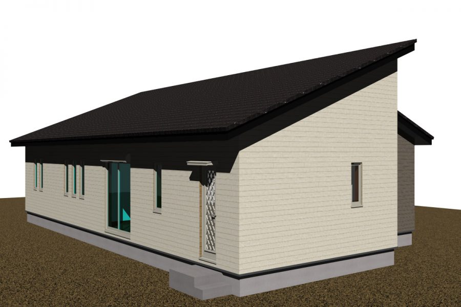 南東面（パース図）<br />
