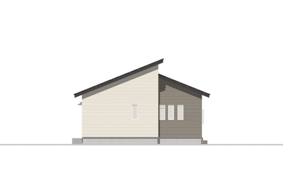 東面（立面図）<br />
