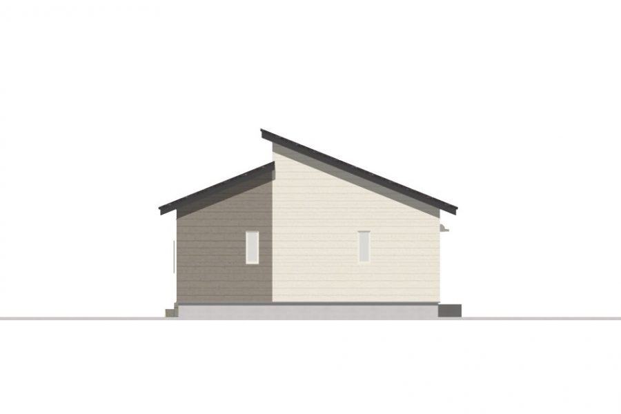 西面（立面図）<br />
