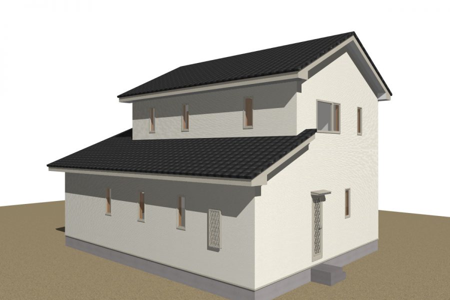 パース図　北西面