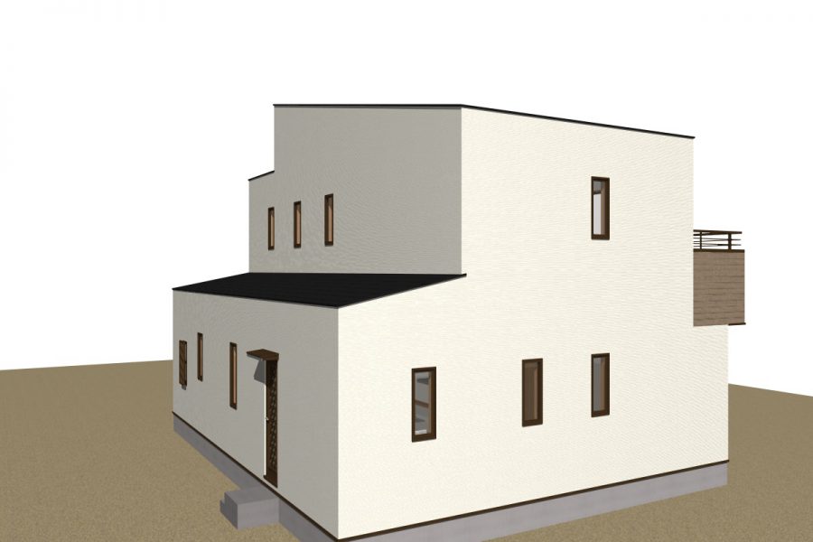 パース図　北西面