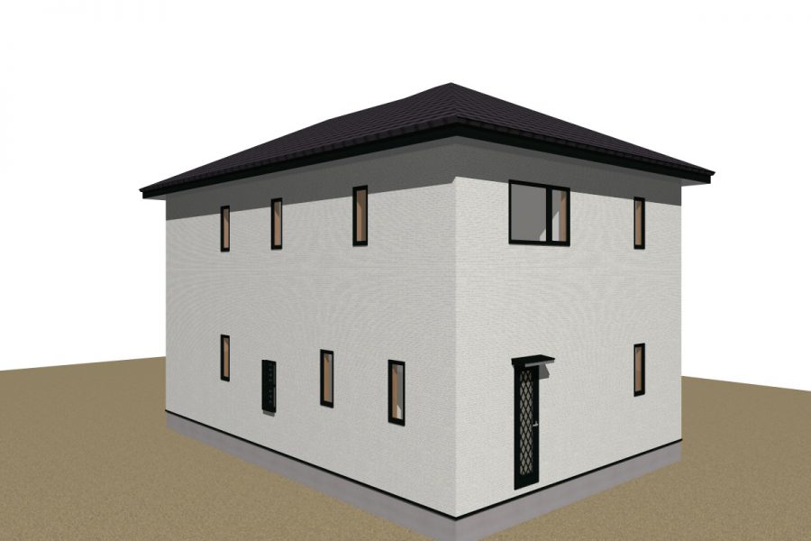 パース図　北西面