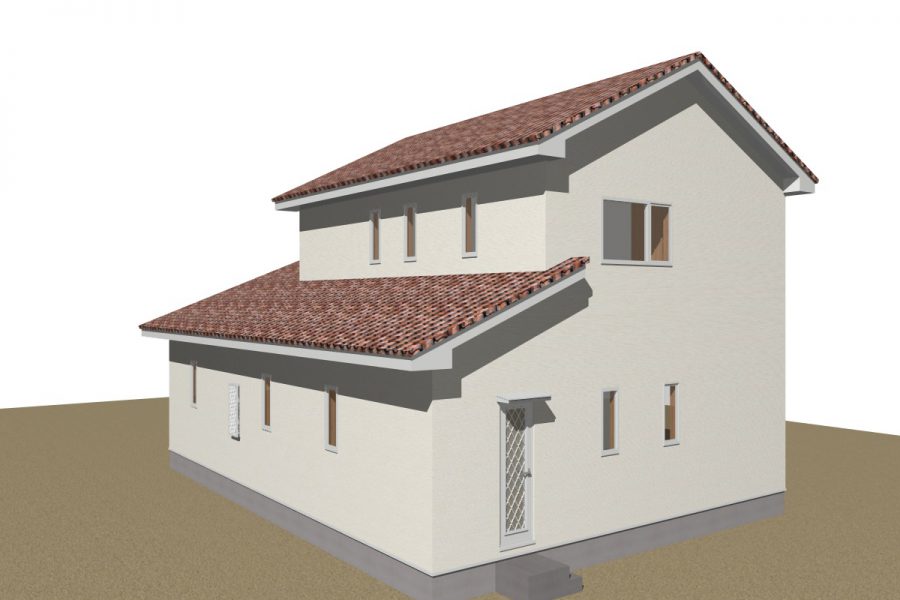 パース図　北西面