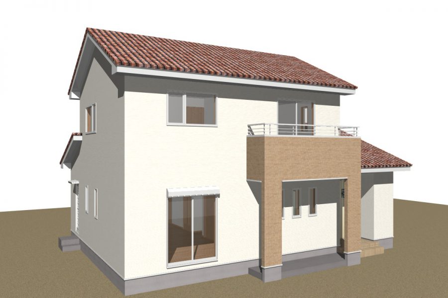 パース図　南西面