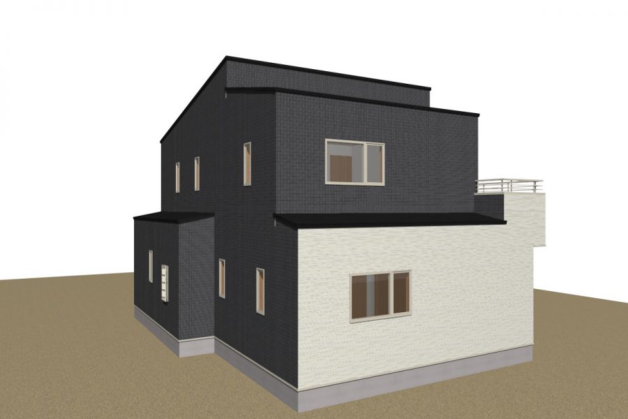 パース図　北西面