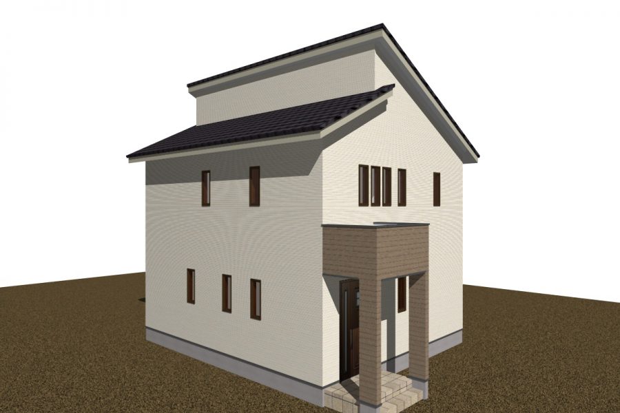 パース図　北西面