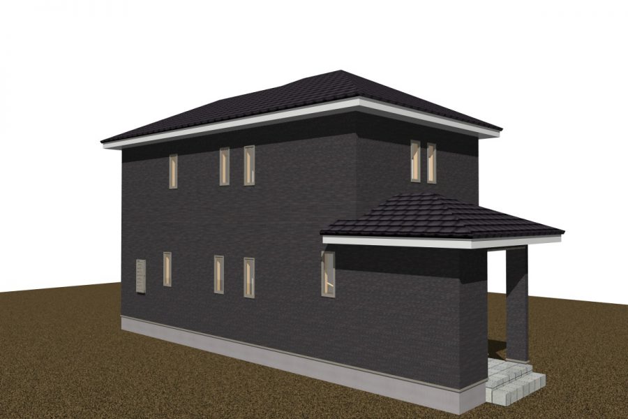 パース図　北西面