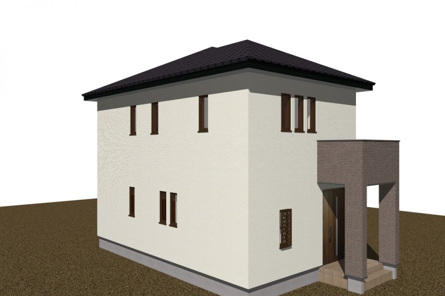 パース図　北西面