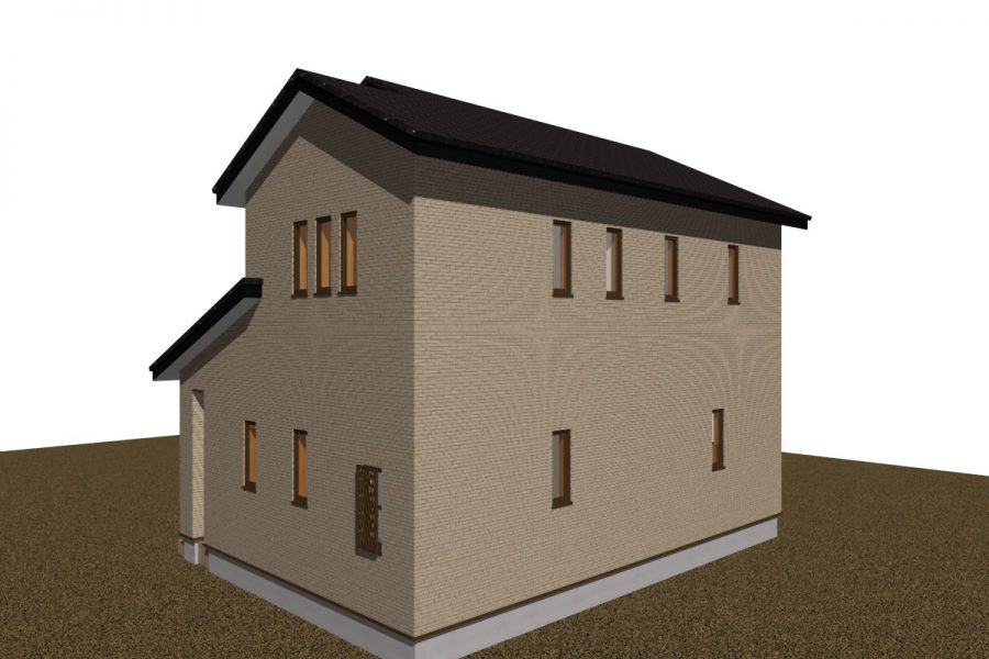 パース図　北西面