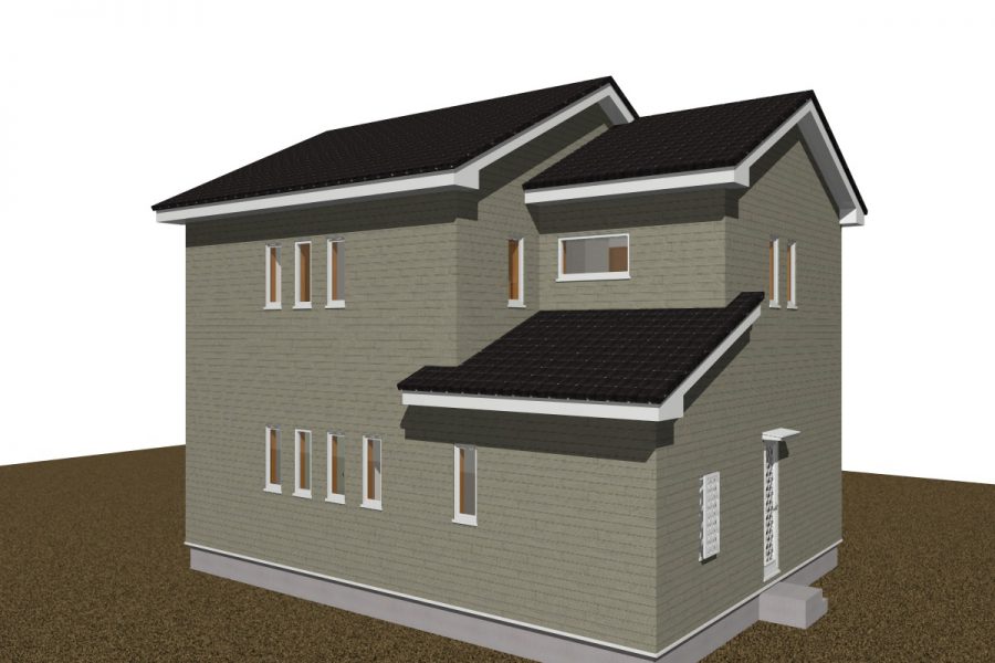 パース図　北西面