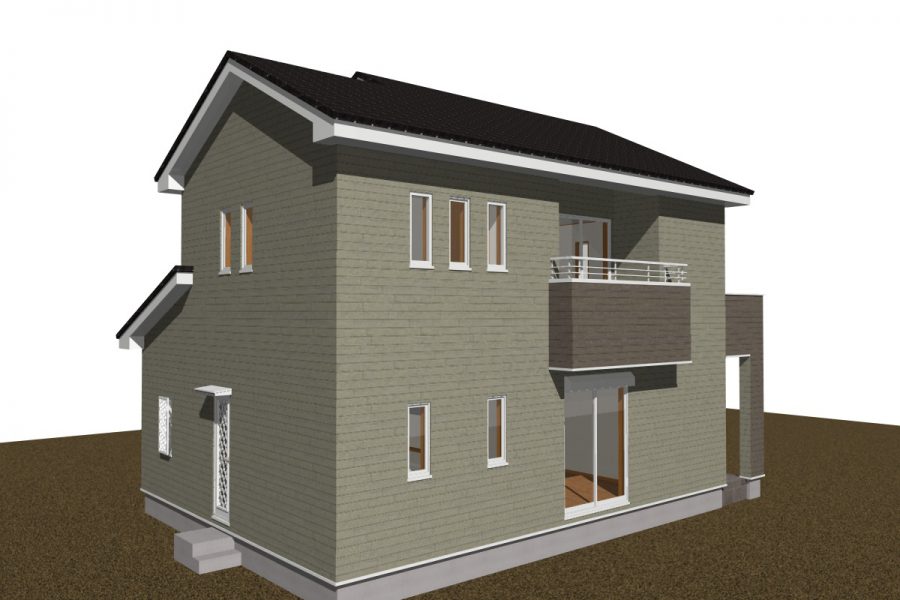 パース図　南西面