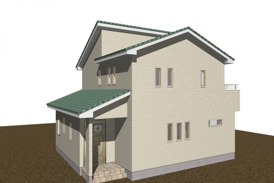 パース図　北西面
