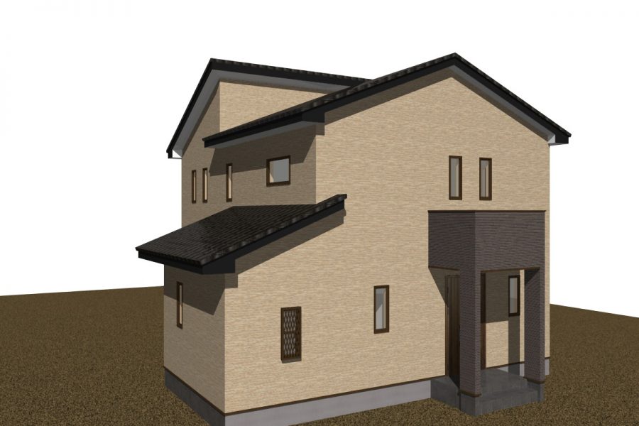 パース図　北西面