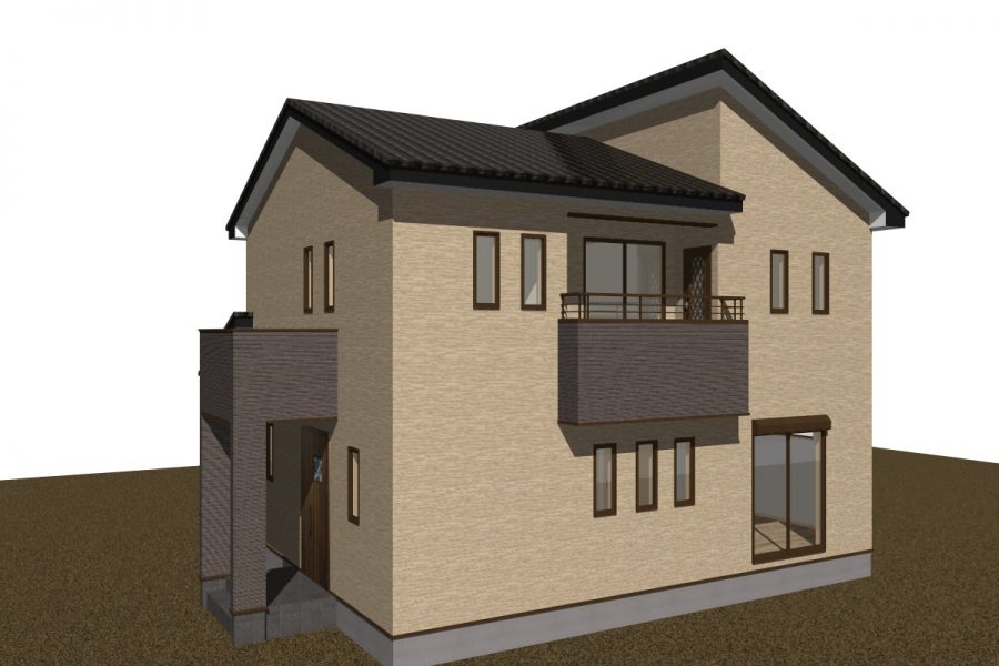 パース図　南西面