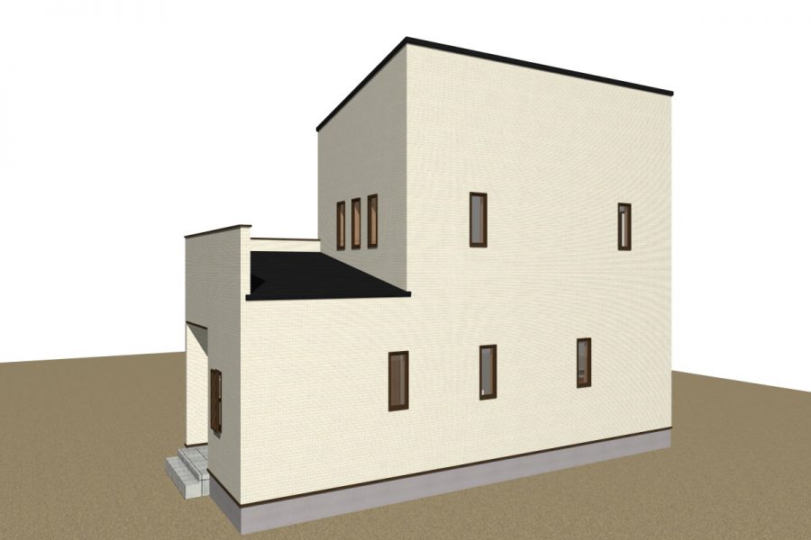 パース図　北西面