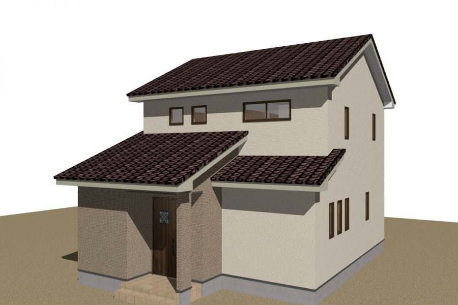 パース図　北西面