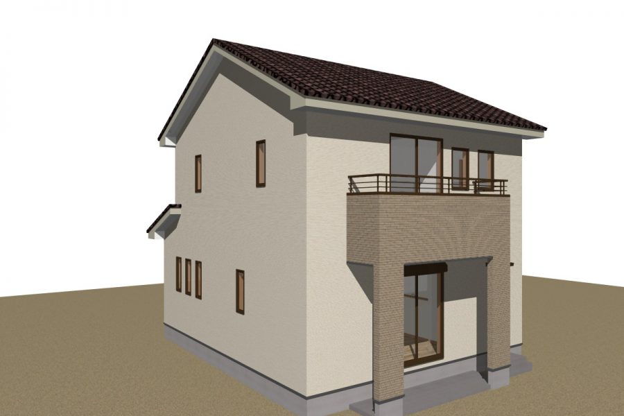 パース図　南西面