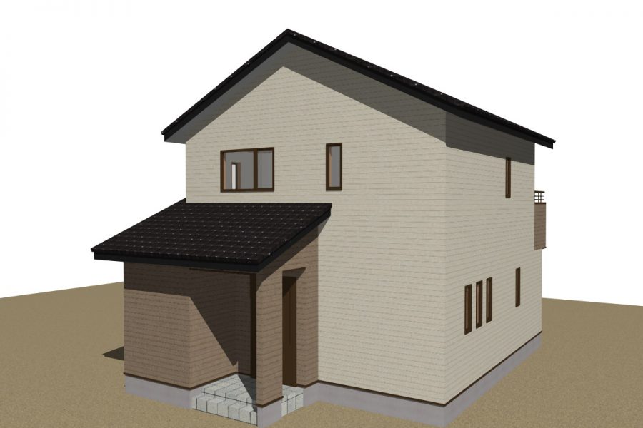 パース図　北西面