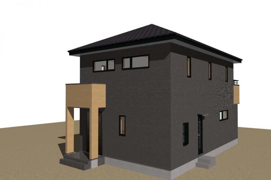 パース図　北西面