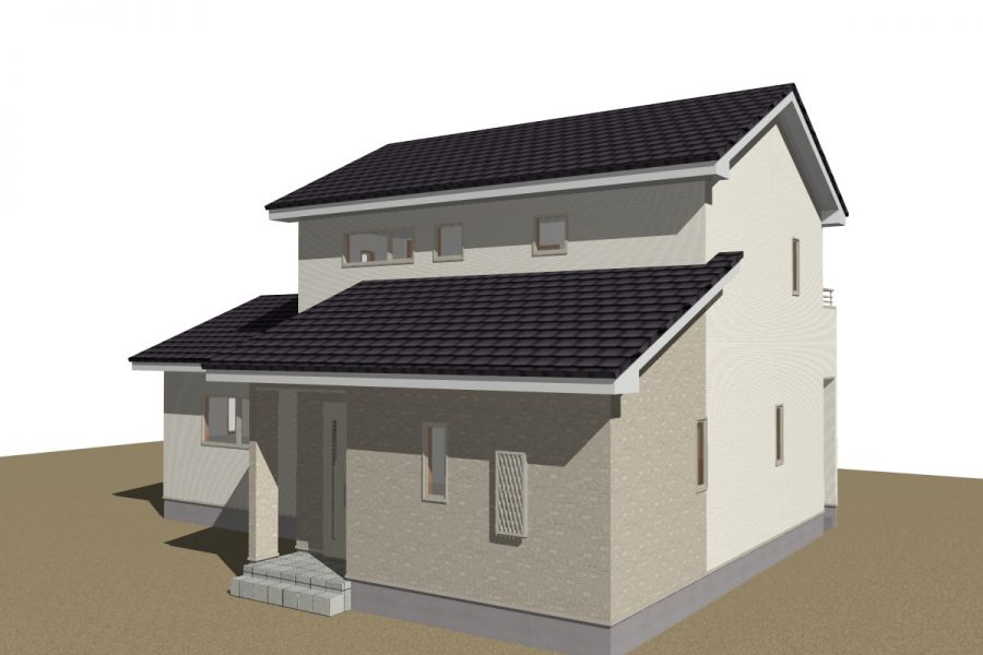 パース図　北西面