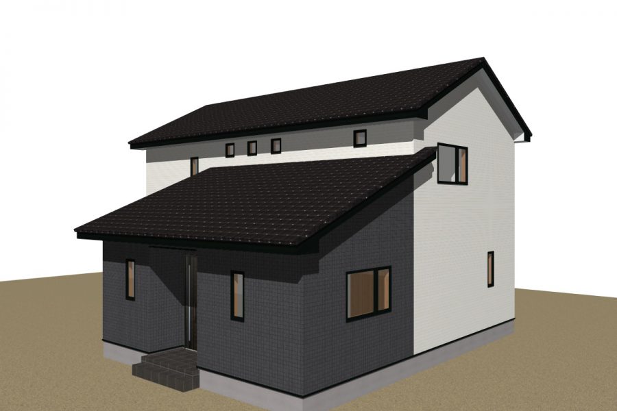 パース図　北西面