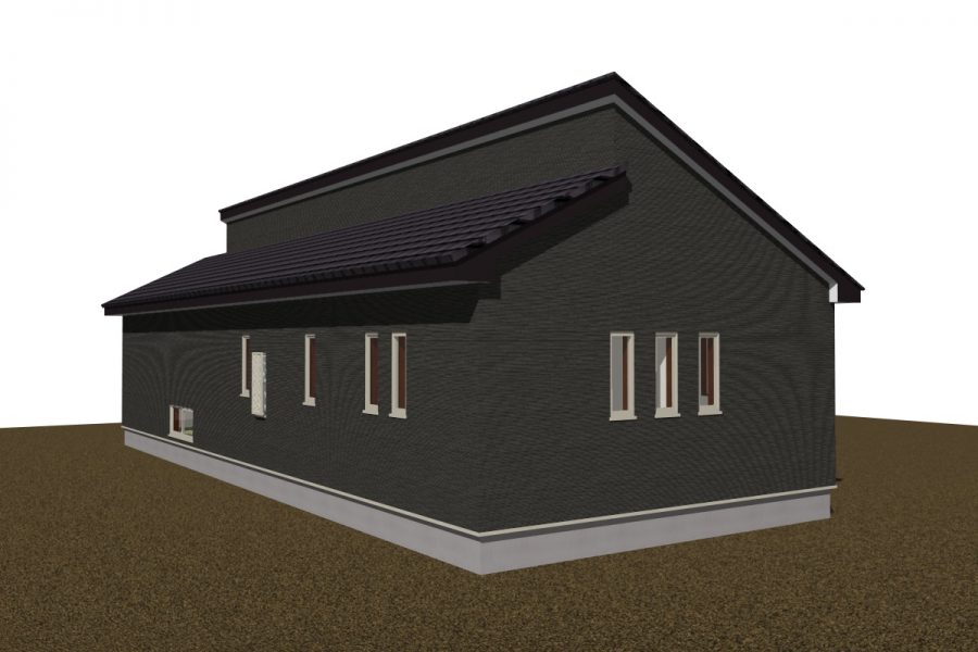 パース図　北西面