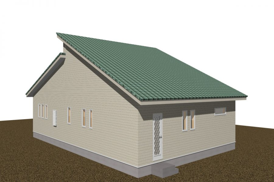 パース図　北西面