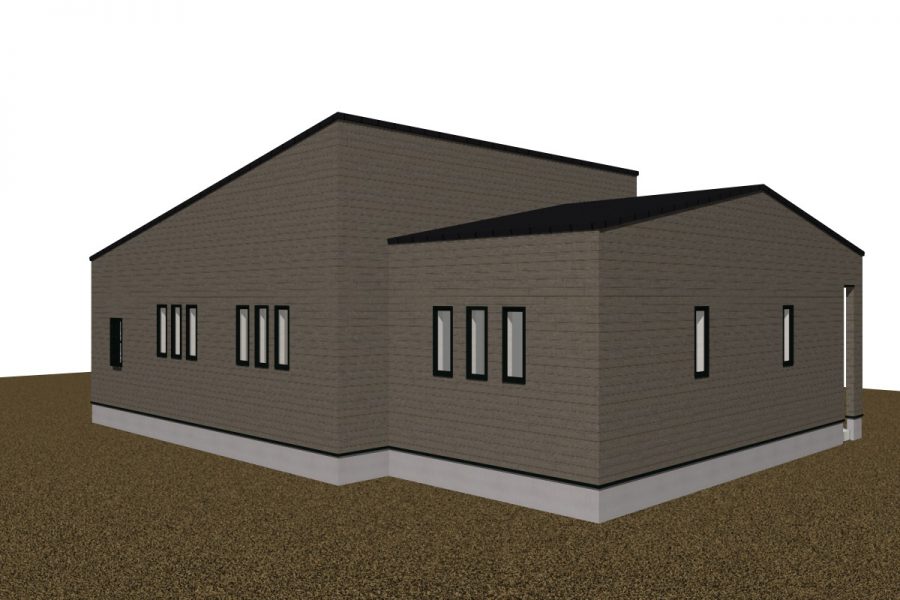 パース図　北西面